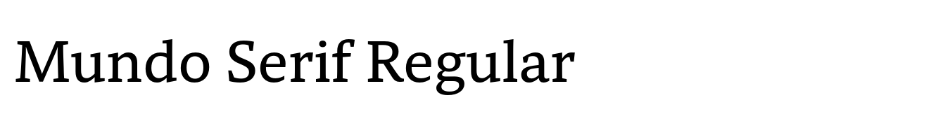 Mundo Serif Regular
